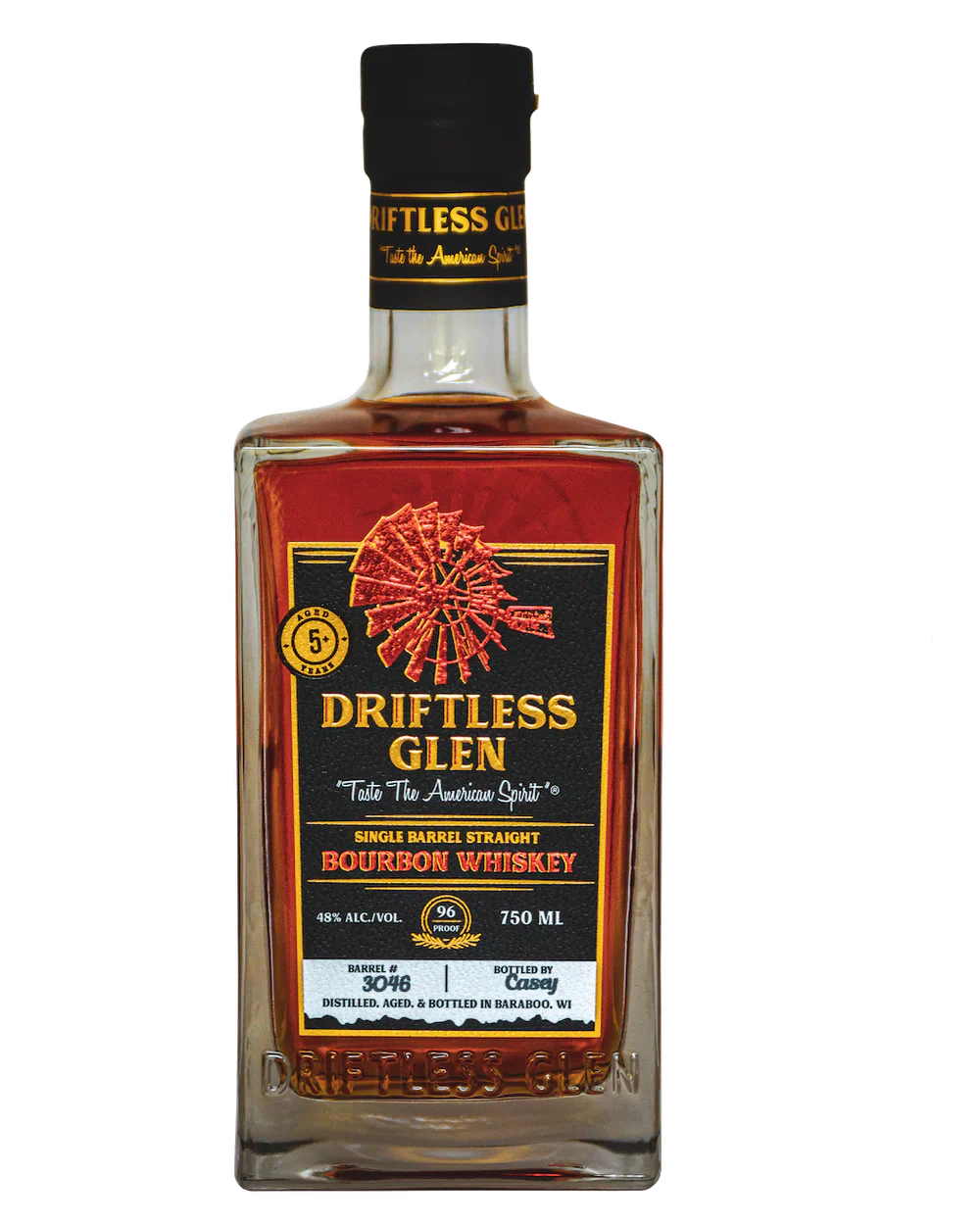 Driftless Glen Distillery Single Barrel Wheated Straight Bourbon Whiskey 750ml