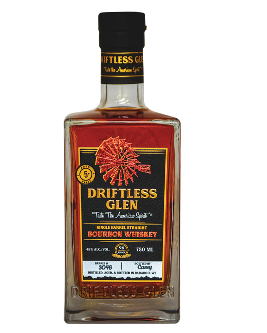 Driftless Glen Distillery Single Barrel Wheated Straight Bourbon Whiskey 750ml